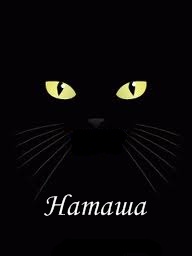 Картинки с именами Наташа - черная кошка