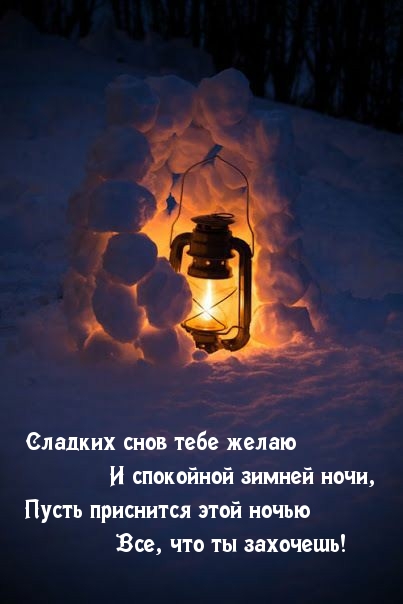 Картинка: Сладких снов тебе желаю И спокойной зимней ночи!