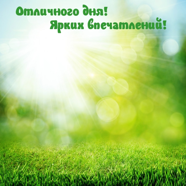 Картинка: Отличного дня! Ярких впечатлений!
