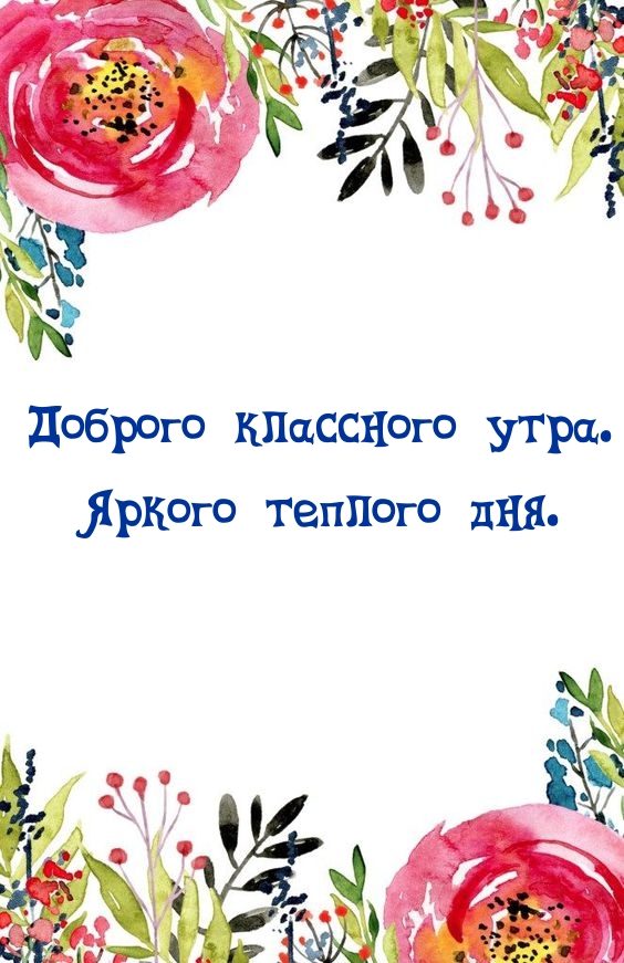 Картинка: Доброго классного утра. Яркого теплого дня.