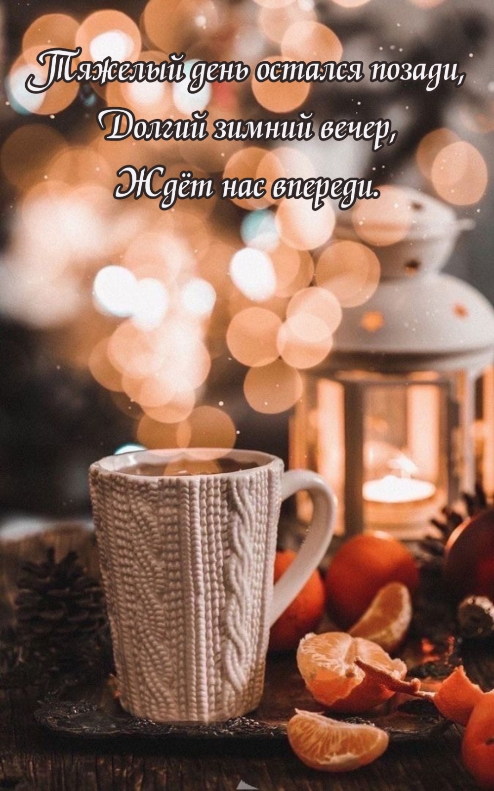 Картинка: Долгий зимний вечер, ждёт нас впереди.