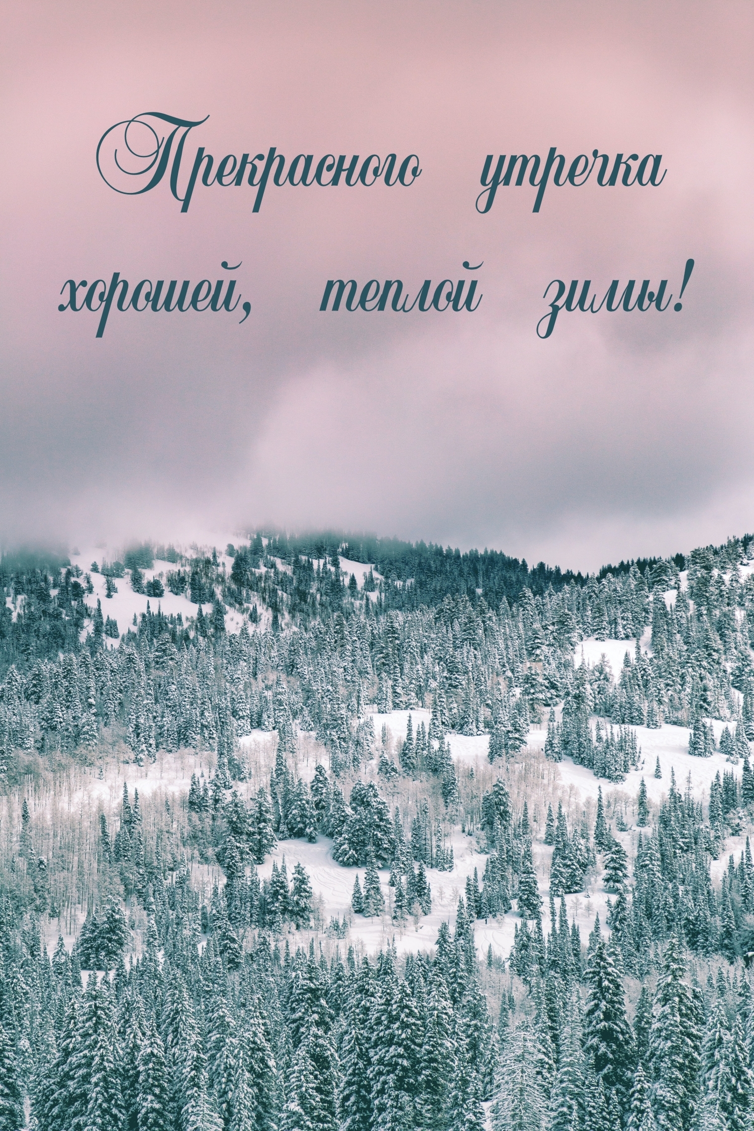 Картинка: Прекрасного утречка хорошей, теплой зимы!