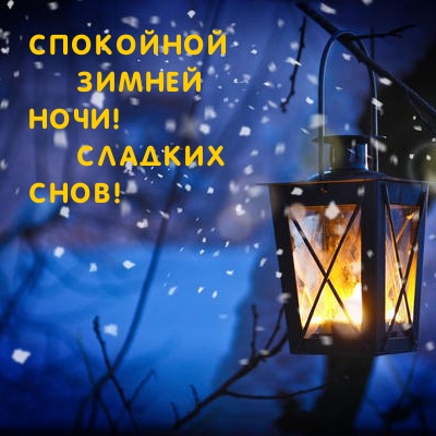 Картинка: Спокойной зимней ночи! Сладких снов!